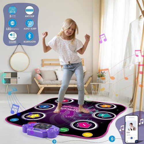 Χορευτικό χαλί για παιδιά με Bluetooth και λυχνίες LED, δώρο γενεθλίων και Χριστουγέν 1