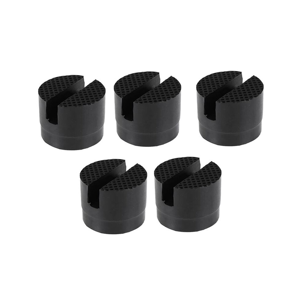 5Pcs Jack Stand Rubber Pads Universal Car Slotted Frame Rail Floor Jack Adapter Lift Rubber Pad Stand Holder Light 4712094663219