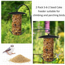 Bird Feeder Outdoor Seed Cake Feeder Metal Suet Cake Holder Backyard Wild Birdfeeding Bird Feeders for Outdoors Garden