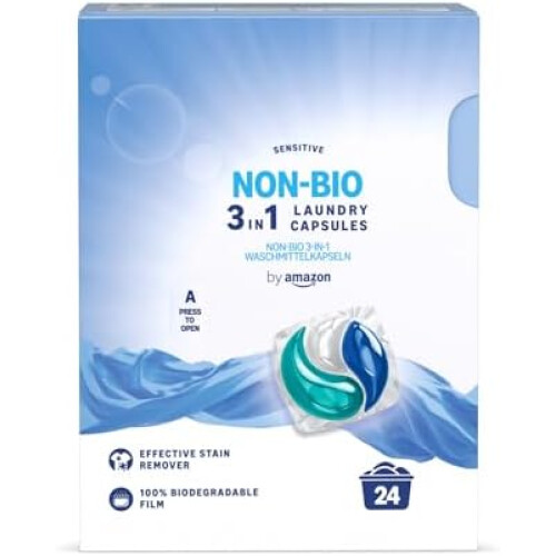 by Amazon Non-Bio Laundry Capsules 3-in-1, 24