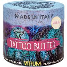 VITIUM Tattoo Butter 100ml, Vegan Tattoo Aftercare Balm for New & Healed Tattoos, Professional-Grade Organic Plant Based Moisturiser