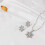 Halskette mit Schneeflocke, 3-teilig Silver 3