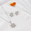 Halskette mit Schneeflocke, 3-teilig Silver 4
