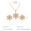 Halskette mit Schneeflocke, 3-teilig Silver 5