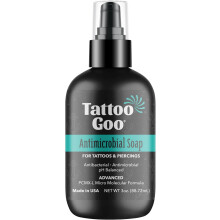 Tattoo Goo Deep Cleansing Soap, Disinfecting Tattoo and Piercing Aftercare - Moisturizing Olive Oil, Alcohol and Fragrance Free - 3 oz
