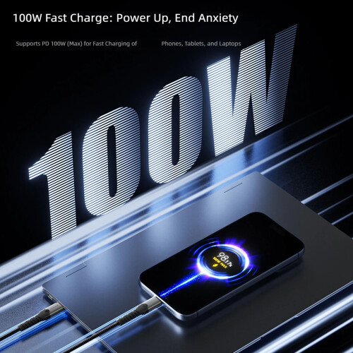 USB-C-Kabel mit 100-W-Stromversorgung,-1m 1