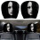 Funny Face Car Headrest Covers Set Of 2 Polyester-Type G 4