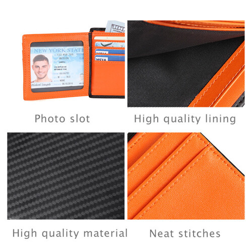 Kartenhalter aus echtem Leder mit RFID-Blockierung Black 2