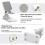 Foldable Smartphone and Tablet Stand. Adjustable Multi-Angle Stand with Extendable Arm for iPhone 11, iPad, Huawei (White) 3