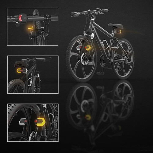 Smart Wireless Bicycle Turn Signals, Front and Rear LED Direction Indicator Bicycle Accessory 2