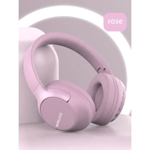 Ακουστικά Bluetooth - Πτυσσόμενα HiFi - Bluetooth 5.1 - Ενσωματωμένο Μικρόφωνο - Ροζ 1