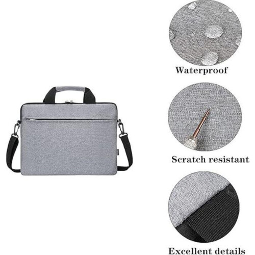 Τσάντα Laptop, Αδιάβροχη θήκη Laptop 15,6 ιντσών, Τσάντα ώμου για PC/Tablet, Σχολική τσάντα 2