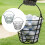 Premium Golf Ball Holder Basket Shielded Coated Wire Net-Black 3