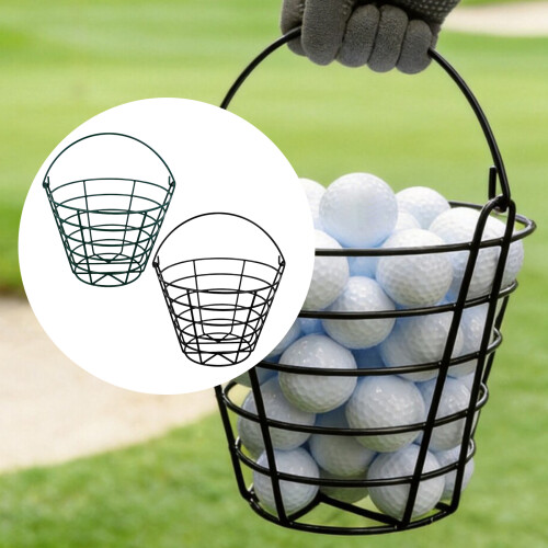 Premium Golf Ball Holder Basket Shielded Coated Wire Net-Black 2