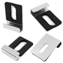 40 Pièces Heavy Duty Miroir Kit de Suspension, Lourd Miroir Matériel de Montage Miroir Clips pour Montage Mural, Seul Trou Argent