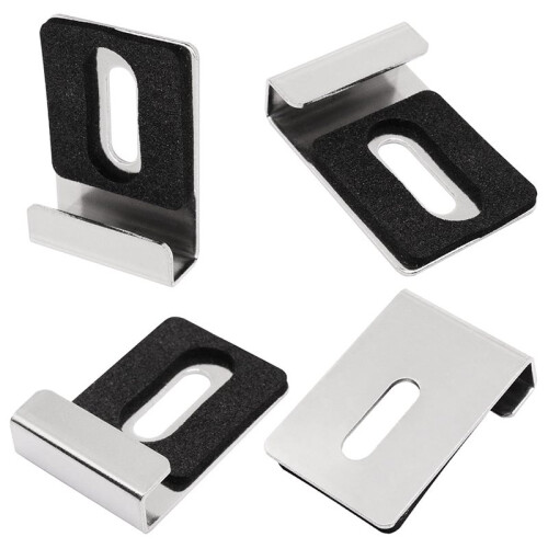 Kit da 40 Pezzi per Appendere Specchi Resistenti, Clip per Specchi Pesanti per Montaggio A Parete, Foro Singolo, Argento