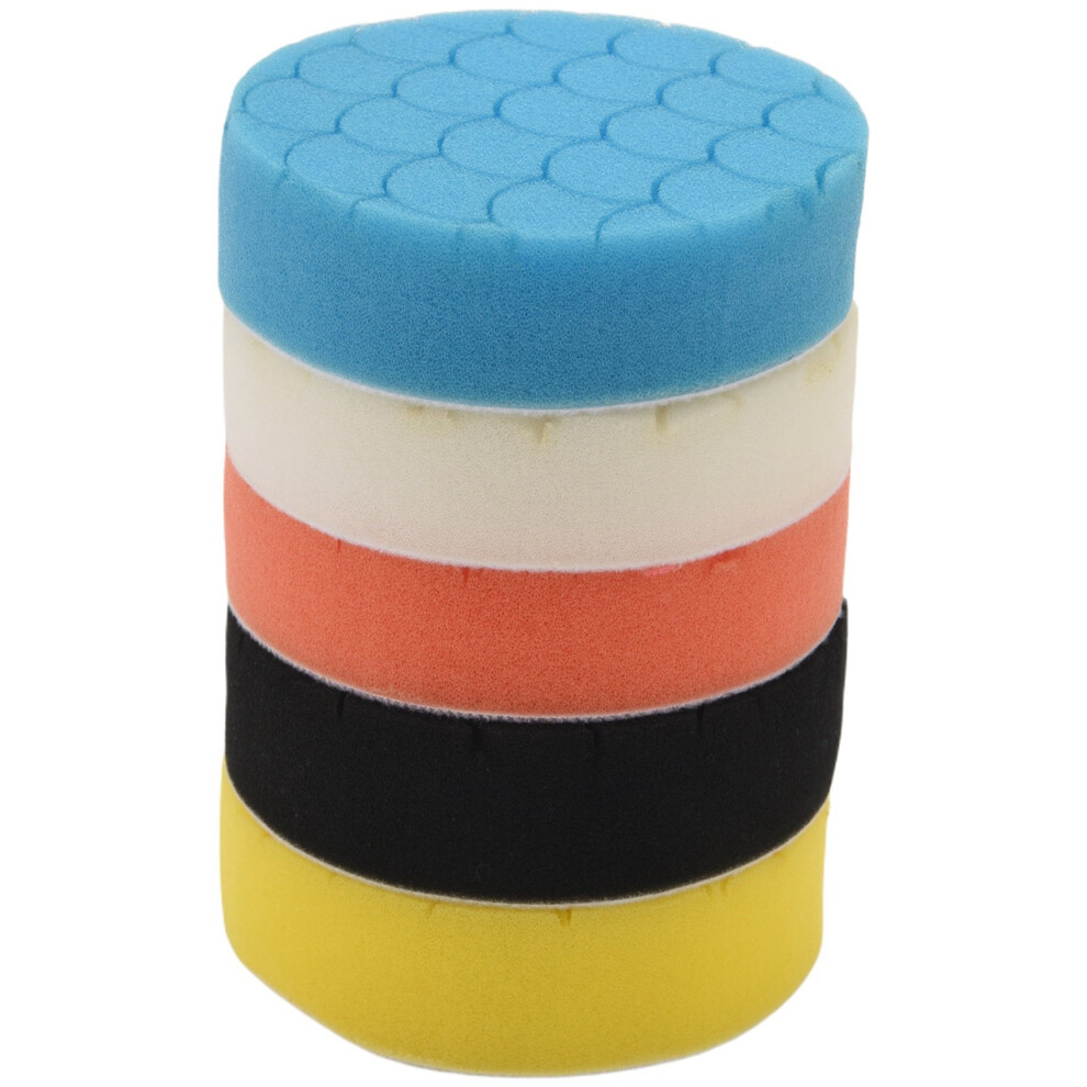 5Pcs 4 Inch Polishing Pads Buffing Sponge Pads Kit For Car Buffer Polisher Sanding, Waxing, Polishing, Sealing Glaze 6032129692037