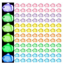 120 Pcs  Glow Fish Miniature Statue Cute Tiny Resin Flatfish Figure for Miniature Landscape Flower Pots Micro