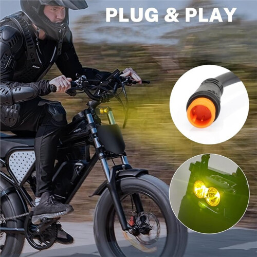 LED Headlight Upgrade Kit for Ridstar Q20/Q20 Lite/Q20 Pro with Mount Bracket Extension Cable Front Light Headlight B 2