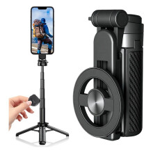 Magnetyczny Kijek do Selfie, Obrotowy Statyw do Telefonu 360 z Pilotem, Rozkładany Statyw Magnetyczny dla