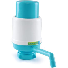 Royalford Water Pump Dolphin Bottles Manual Bottle Pump | Easy Drinking Portable Hand Press Water Dispenser for 15L & 19L Bottles (White & Blue)