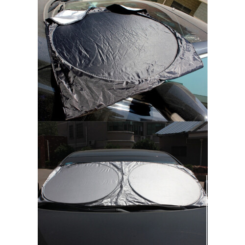Pack-6 Car Windshield Sun Shade Set Silver 1