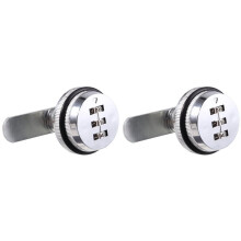 2X Serrure à Combinaison Mécanique Antivol de 20 mm pour Classeur de Bureau, Tiroir, Boîte à Enveloppes, Armoire de Rangement, Chrome