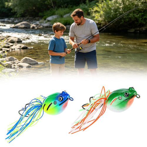 Floating Frogs Fishing Lures Artificial Soft Silicone Baits-4 2