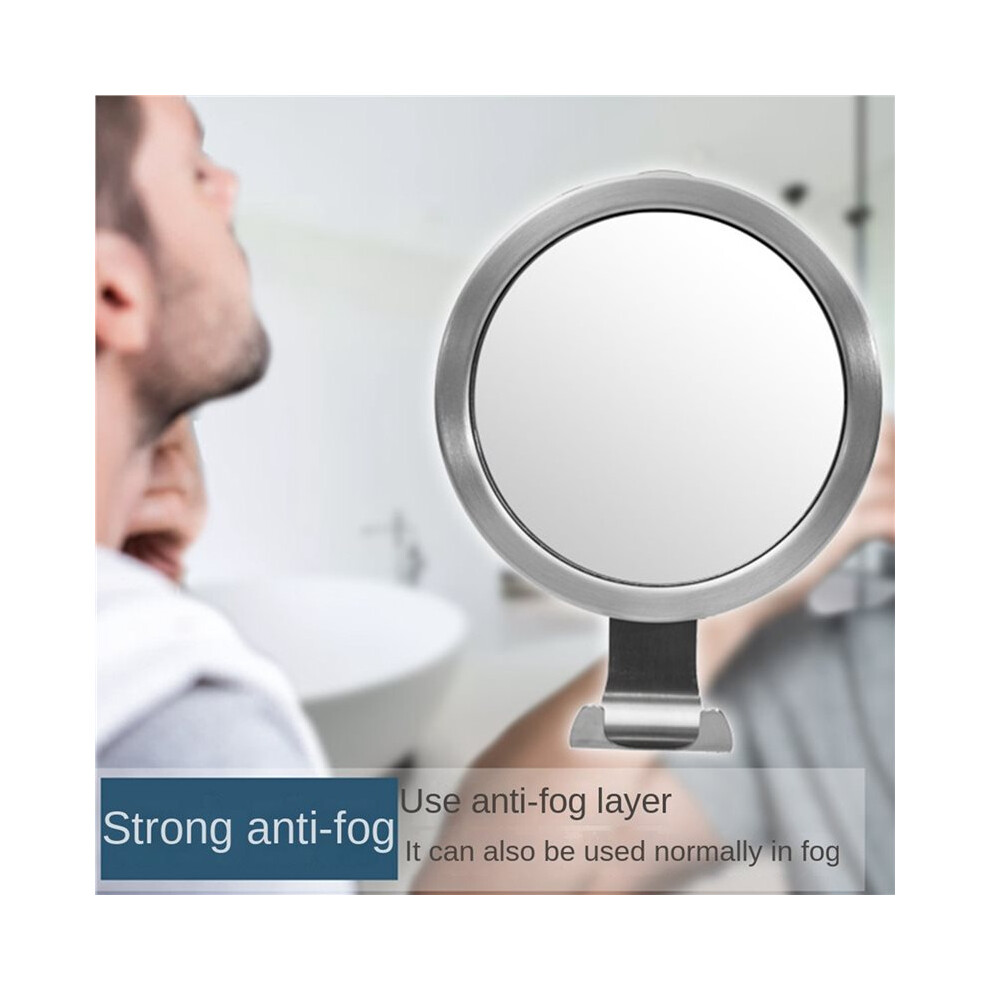 2X Bathroom Fogless Mirror Shower Shaving Mirror with Suction Cup Bathroom Wall Mount Anti Fog Makeup Mirror Bathroom
