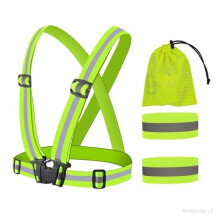 Reflective vest, reflective cycling strips, adjustable safety vests, high belt straps Type 1