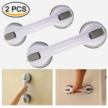 2-piece bathroom safety handle with suction cup, bathtub/shower grip, and removable armrest.