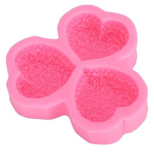 Silicone soap molds, pink silicone mold, DIY soap mold, pink flower silicone mold for making plaster