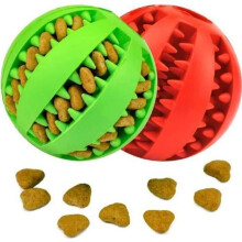 Dog Toy Ball, 2pcs Dog Play Ball, Non-Toxic Natural Rubber, Durable for Healthier Gums and Teeth