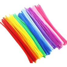 LIGHT MULTICOLOR - Pack of 100 Chenille Stems for Crafts, Making Fuzzy Toys, Gift for Children