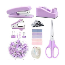 Office supplies, office accessory set, stapler and tape dispenser for women with