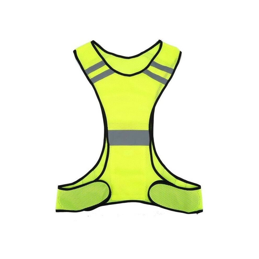 High-Visibility Reflective Safety Vest, Adjustable Size, For Cycling, Motorcycling, Walking, Running, Jogging, Yellow (Lime Green) 9149891706262