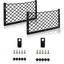 Set of 2 elastic storage nets with plastic hooks for car, caravan, motorhome, boat[80]