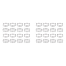 32-Piece 8cm Stainless Steel Tartlet Molds for French Desserts, Fruit Mousse, Quiche Rings, and Cakes