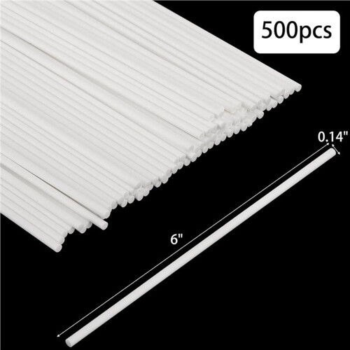 1000 Palitos de Papel Branco de 15 cm para Pirulitos, Chocolates e Mais