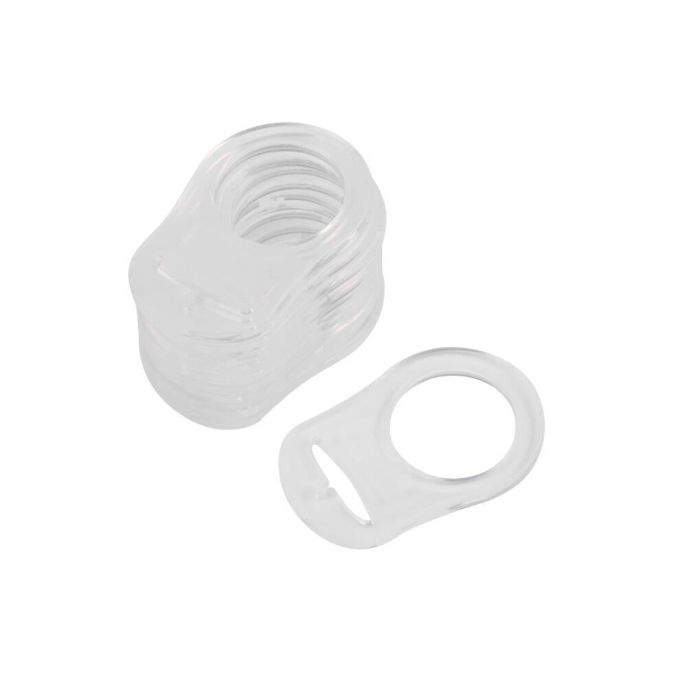 Vvikizy 10Pcs Transparent Multi-Adapter Silicone Pacifier Clips For Baby Rings Aihontai