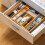 Bamboo Expandable Drawer Organizer, Silverware Organizer for Kitchen, Silverware, Cutlery and Makeup Drawers. 2