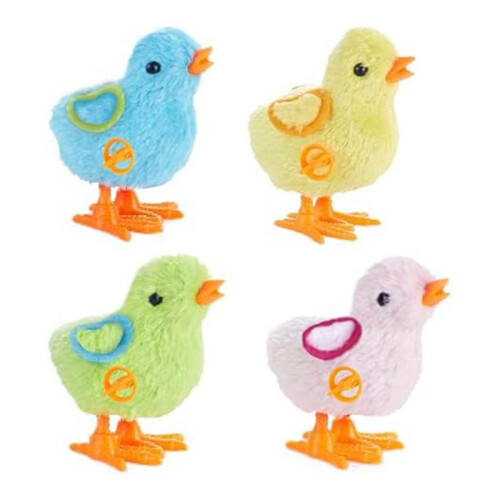 4Pack Easter Jumping Wind  Plush Toys for Toddlers Kids,Hopping for Easter Chick