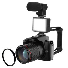 Digital Fotografikamera 4K WIFI Webbkamera Vintage Vlogg Videoinspelare 64MP Videokamera Kamera Blogging Kamera B