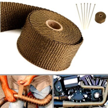 NEUFU 5M Exhaust Manifold Thermal Insulation Tape with 6 Clamps