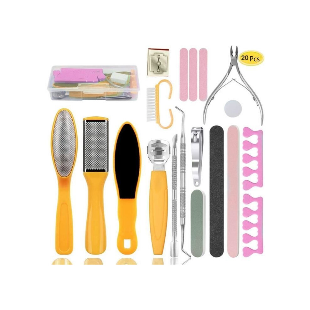 Aihontai Professional Pedicure Kit, Stainless Steel Foot Files And Tools, Foot Rasp, Salon Pedicure Kit
