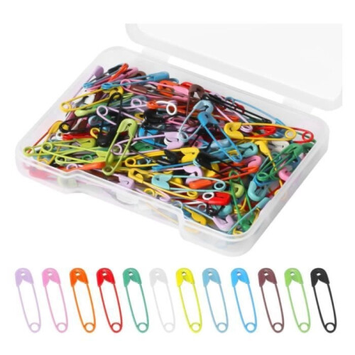 Safety Pins - Unspecified - 19mm - Stainless Steel - Assorted - 100pcs