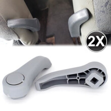 2x Right and Left Seat Adjustment Handles, Grey Adjustment Levers for Renault Clio and Twingo