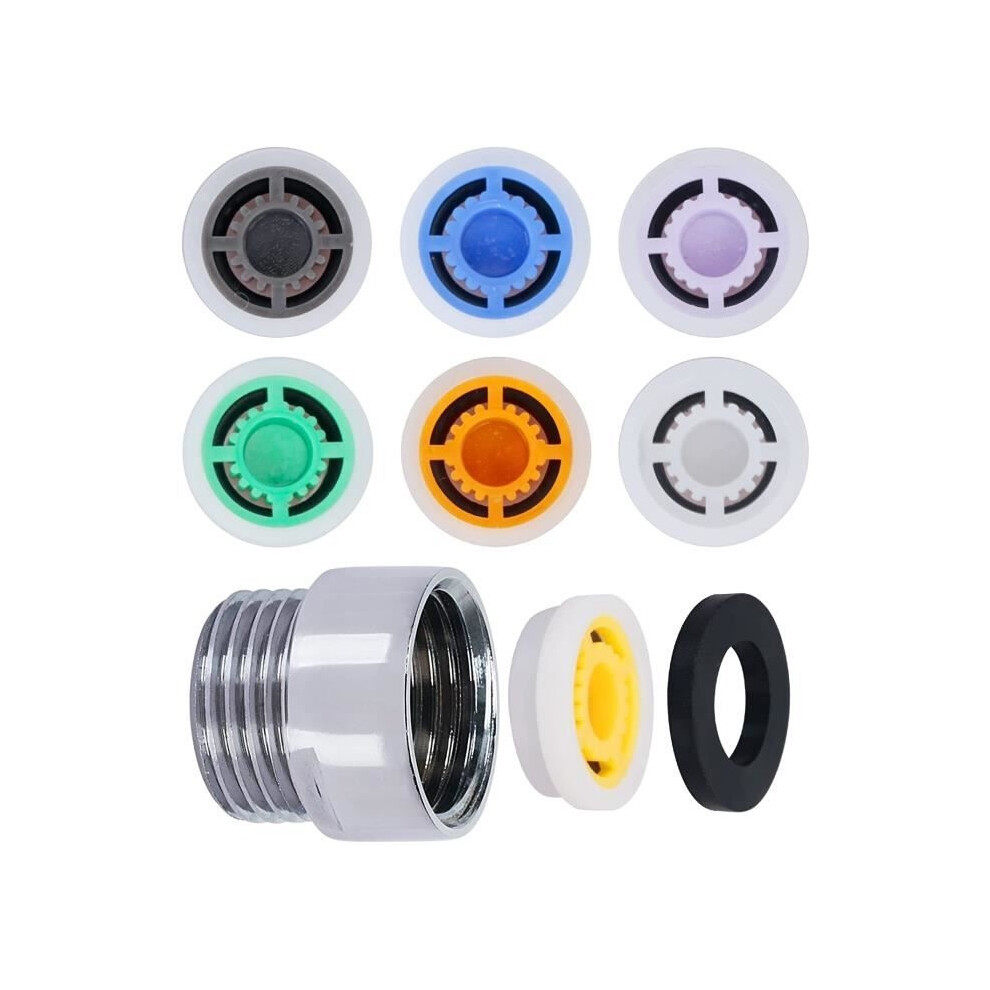 7-Piece Shower Restrictor Kit For Water Conservation - Kakoo - Metal Connector - 6 Different Flow Rates 9149891708914