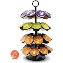 Dolce Gusto Coffee Capsule Holders - 36 Pieces, 360 Degree Rotating Pod Dispenser, Black