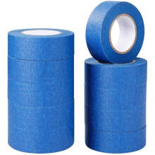 10 rolls of dark blue masking tape, painting tape and decorative tape for crafts - 2.4 cm x 20 m